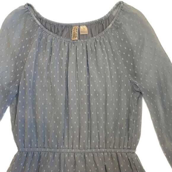 H&M Divided Pigeon Blue Flounced Dress - Size 6 - Picture 5 of 12